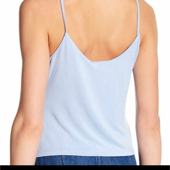 Sky Blue Baby Blu Soft Cotton Knot Tank Size Medium - Picture 2 of 9